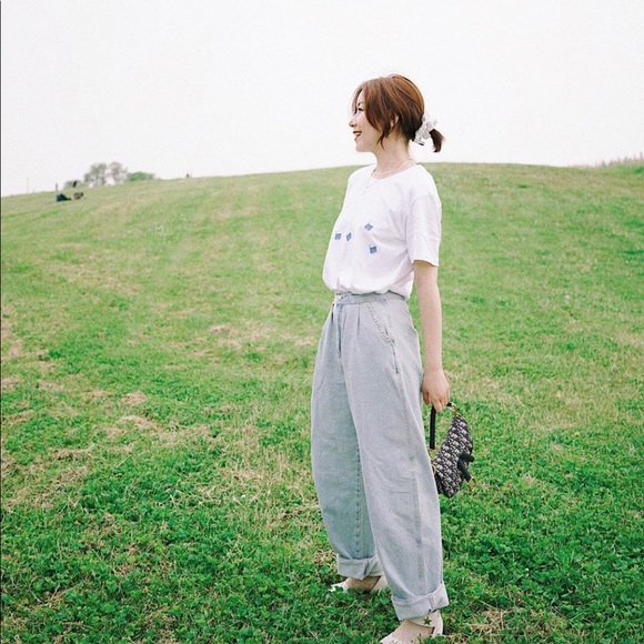 Cute Design Oversize Look T Shirt Blue - Picture 3 of 5